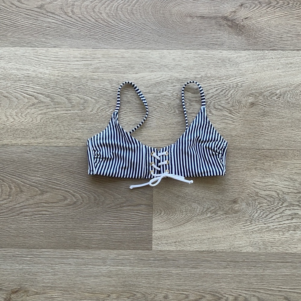 NWOT striped bikini top